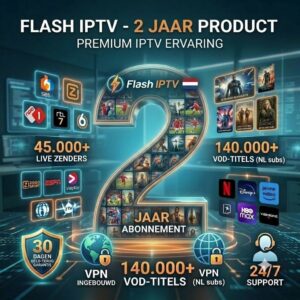 Exclusief 24 maanden iptv abonnement bij Flash IPTV voor twee jaar lang zorgeloos en stabiel streamen.